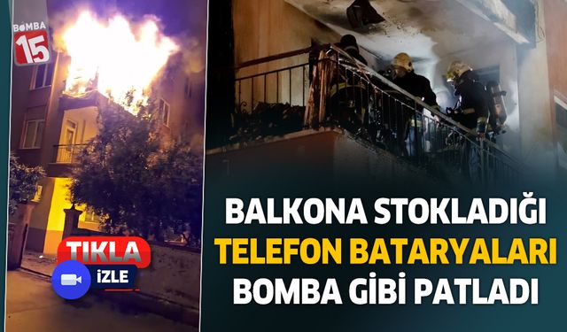 Antalya'da balkona stoklanan bataryalar bomba gibi patladı