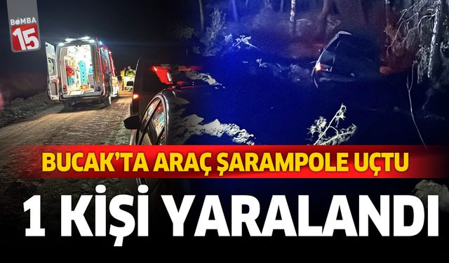 Burdur Bucak'ta trafik kazası. 1 kişi yaralandı