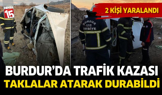 Burdur'a trafik kazası. 2 kişi yaralandı