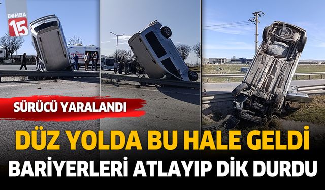 Afyonkarahisar Ankara Yolunda araç böyle durdu