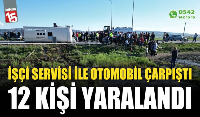 Afyonkarahisar'da işçi servisi ile otomobil çarpıştı