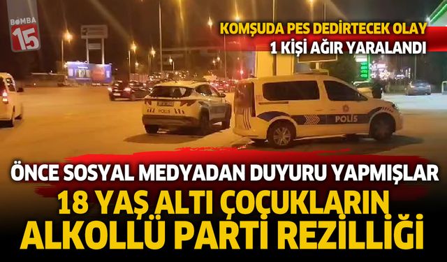 Denizli'de çocukların alkollü partisinde kan aktı