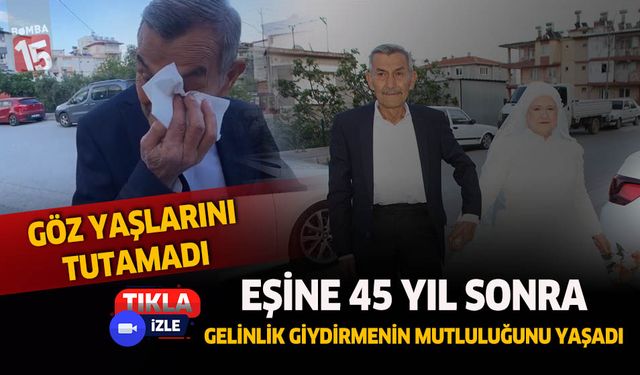 Antalya'da 45 yıl sonra eşine gelinlik giydirdi