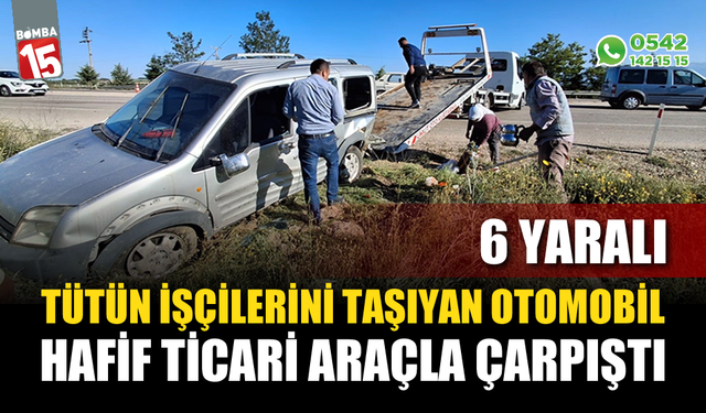 Otomobil, hafif ticari araçla kafa kafaya çarpıştı