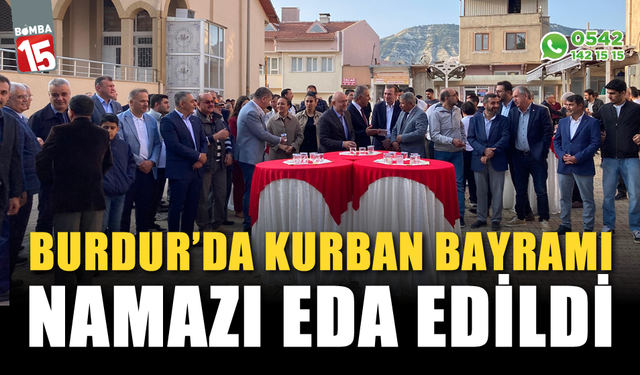 Burdur'da Kurban Bayramı namazı eda edildi