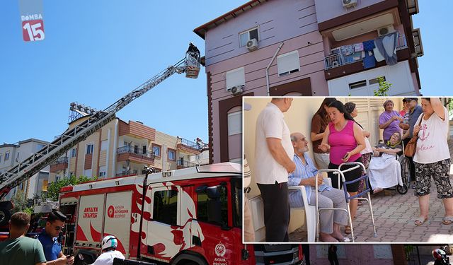 Antalya'da çıkan yangında sandalyeye bağlı olarak yaşayan yaşlı çifti itfaiye kurtardı