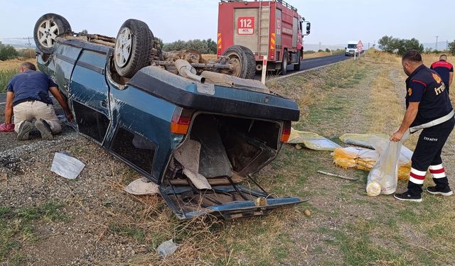 Afyonkarahisar'da trafik kazası. 1 kişi yaralandı