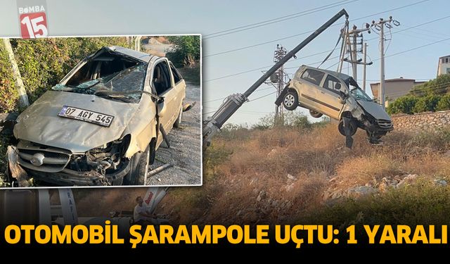 Alanya’da Otomobil Şarampole Uçtu: 1 Yaralı