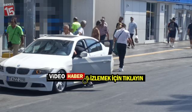 Antalya'da trafik ışıklarında önünü kesip darp ettiler. İşte o anlar