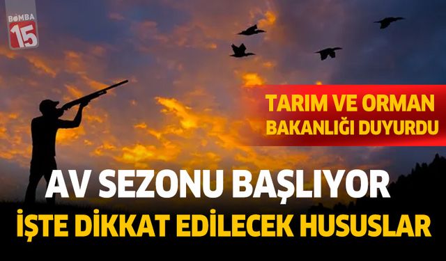 2025-2026 Av Sezonu 23 Ağustos’ta Başlıyor