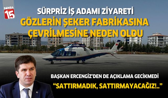 Burdur Şeker Fabrikası Bahçesine İnen Helikopter Gündem Oldu