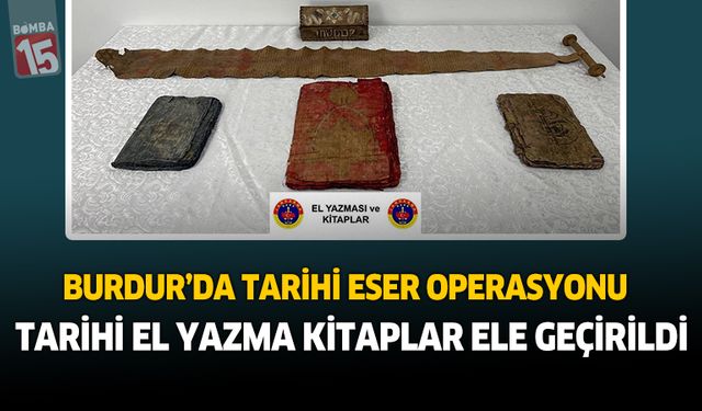 Burdur’da tarih eser operasyonu