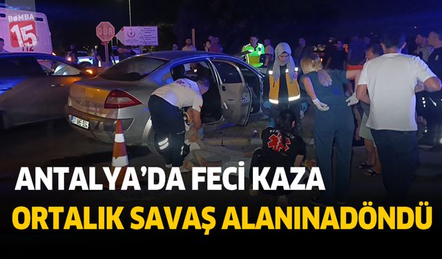 Antalya'da ortalık savaş alanına döndü, 2 araçtaki 6 kişi yaralandı