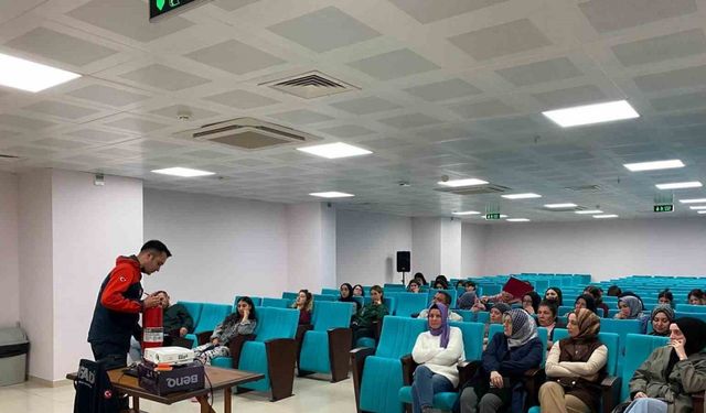 AFAD’ dan ogrenci yurdundan tatbikat