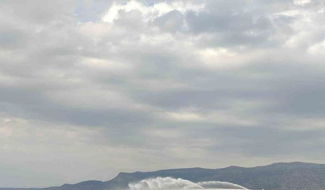 Çardak Havaalanında uçak kaza kırım tatbikatı yapıldı