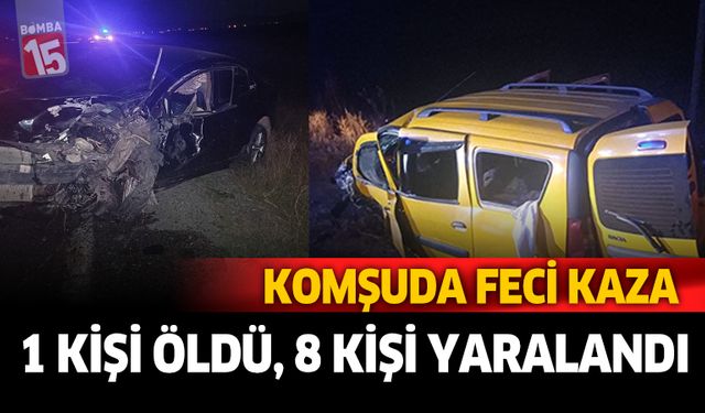 Afyonkarahisar’da trafik kazası: 1 ölü, 8 yaralı