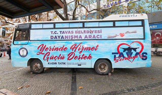 Tavas Belediyesi dayanışma aracı hizmete başladı