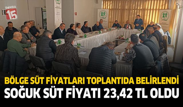 Bölge Süt Fiyatları Toplantıda Belirlendi Soğuk Süt Fiyatı 23,42 TL Oldu