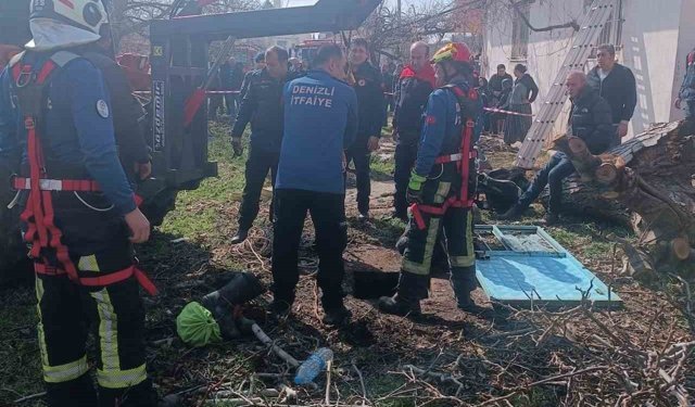 Ağaç dalı toplayan kadın 20 metrelik su kuyusuna düştü