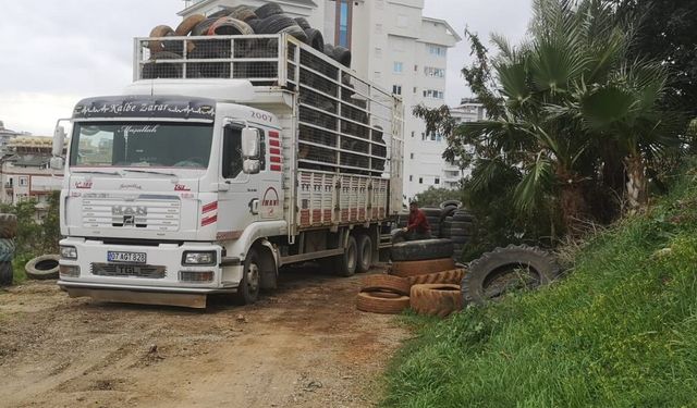 Alanya'da 6 yılda 30 tır atık araç lastiği, geri dönüşümle ekonomiye kazandırıldı
