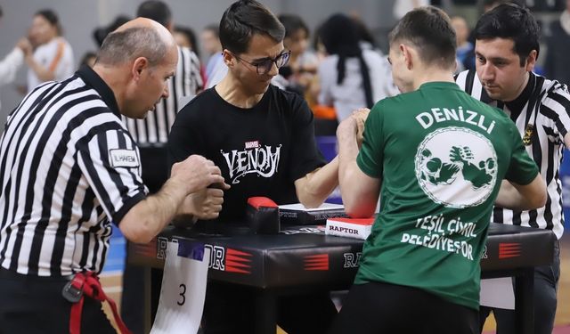 Bilek güreşi grup heyecanı Denizli'de başlıyor