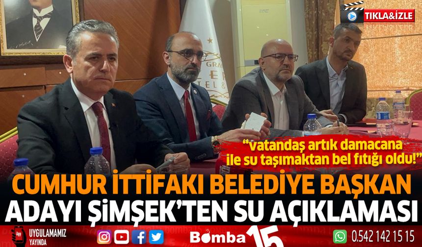 Mehmet Şimşek'ten su açıklaması