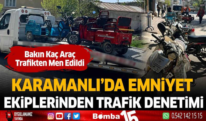 Karamanlı 'da Emniyet Ekiplerinden Trafik Denetimi
