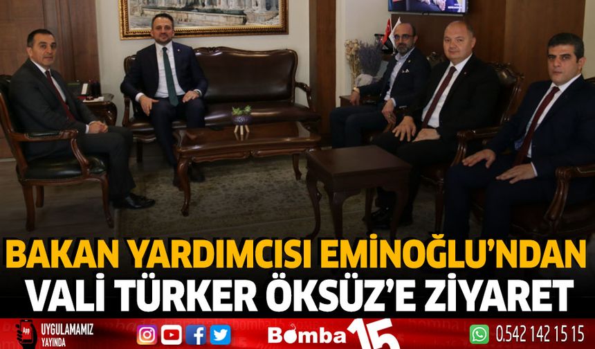 Bakan Yardımcısı Eminoğlu'ndan Vali Türker Öksüz'e ziyaret