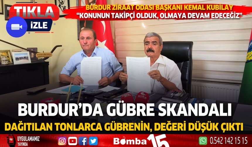 Burdur'da yaşanan  gübre skandalı ile ilgili başkanlardan basın açıklaması