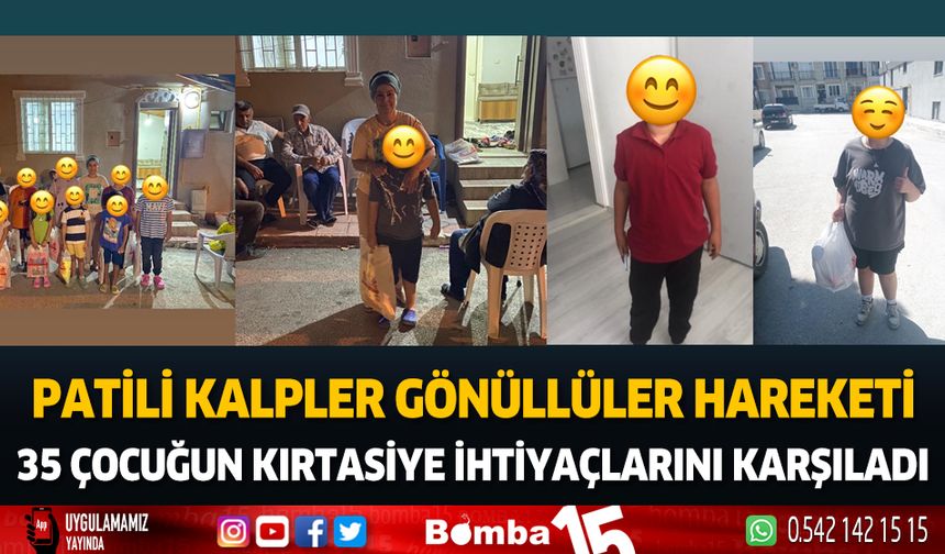 Patili Kalpler 35 çocuğa eğitim ve kırtasiye yardımında bulundu