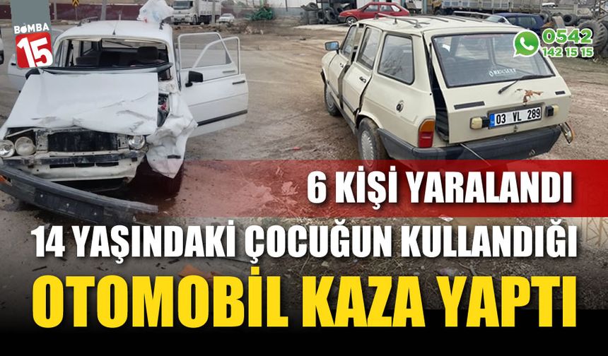 14 yaşındaki çocuğun kullandığı otomobil kazaya karıştı