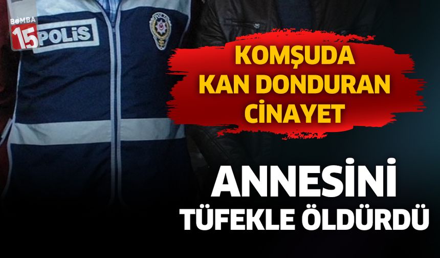 Afyonkarahisar'da annesini tüfekle öldürdü