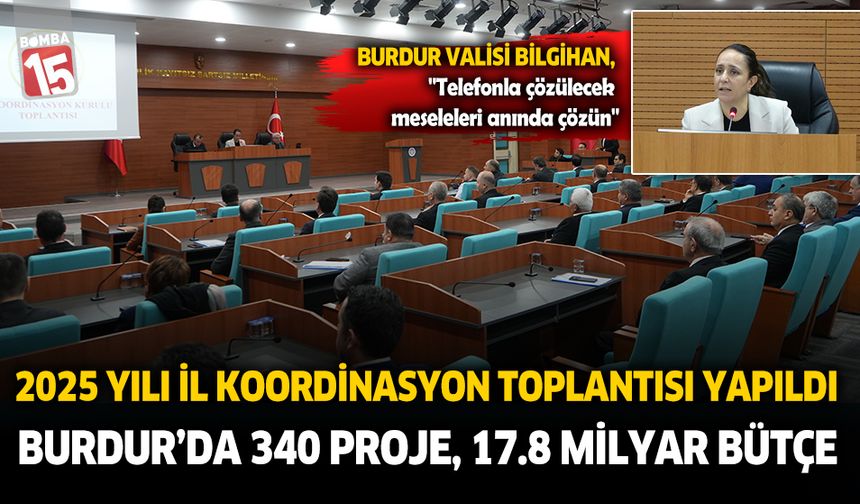 Burdur İl Koordinasyon toplantısı gerçekleştirildi