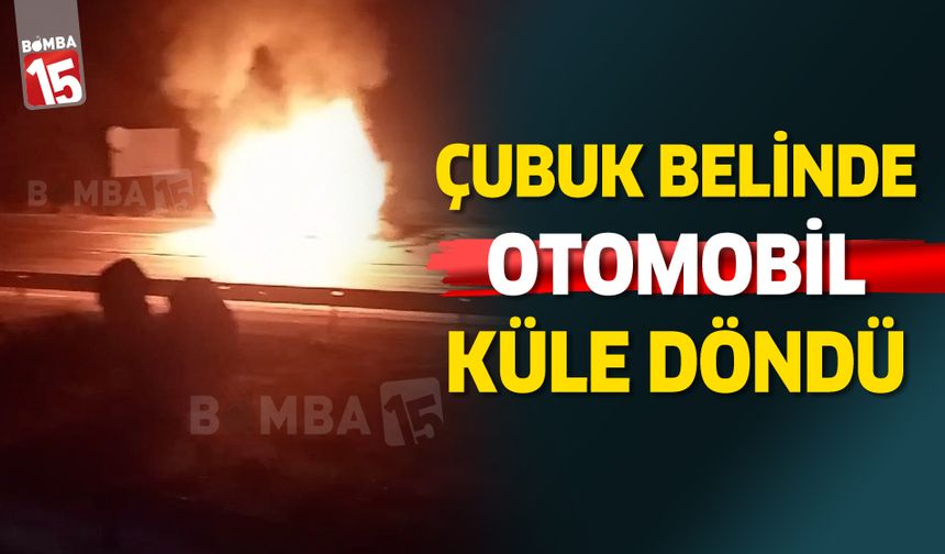 Burdur Antalya karayolunda otomobil küle döndü