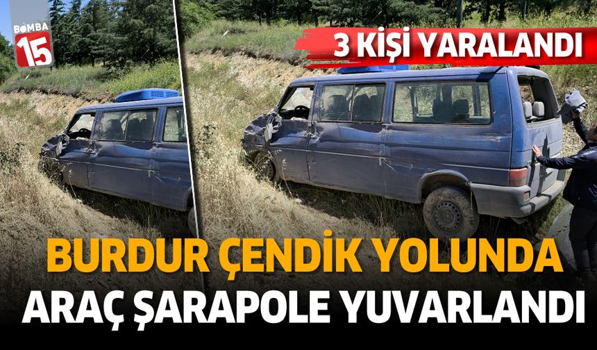 Burdur Çendik Yolunda trafik kazası