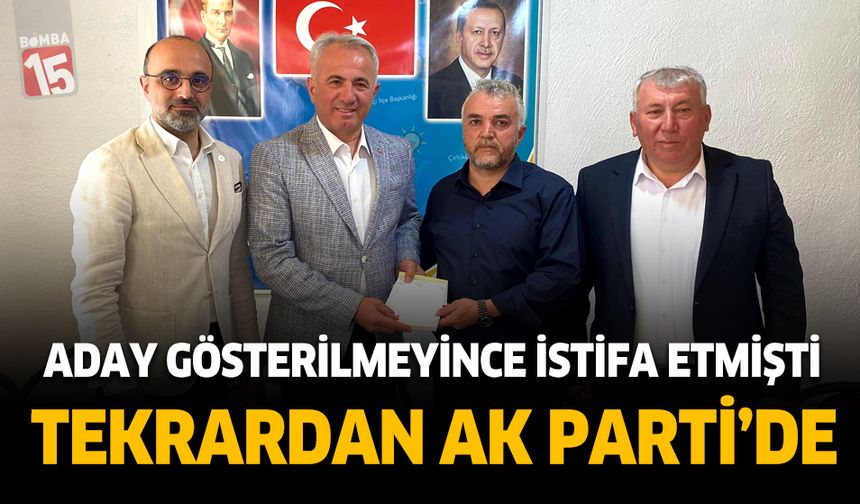 Hasan Altay yeniden Ak Parti'ye katıldı