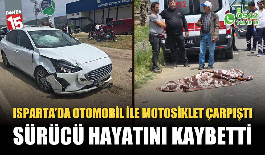 Otomobil ile motosiklet çarpıştı sürücü hayatını kaybetti