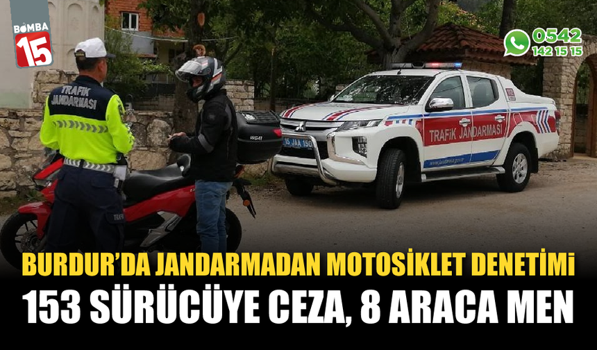 Burdur'da Jandarmadan Motosiklet Denetimi