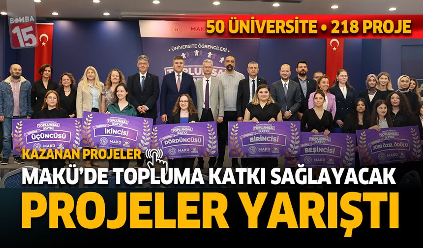 MAKÜ’de topluma katkı sağlayacak projeler yarıştı. İşte kazanan o projeler
