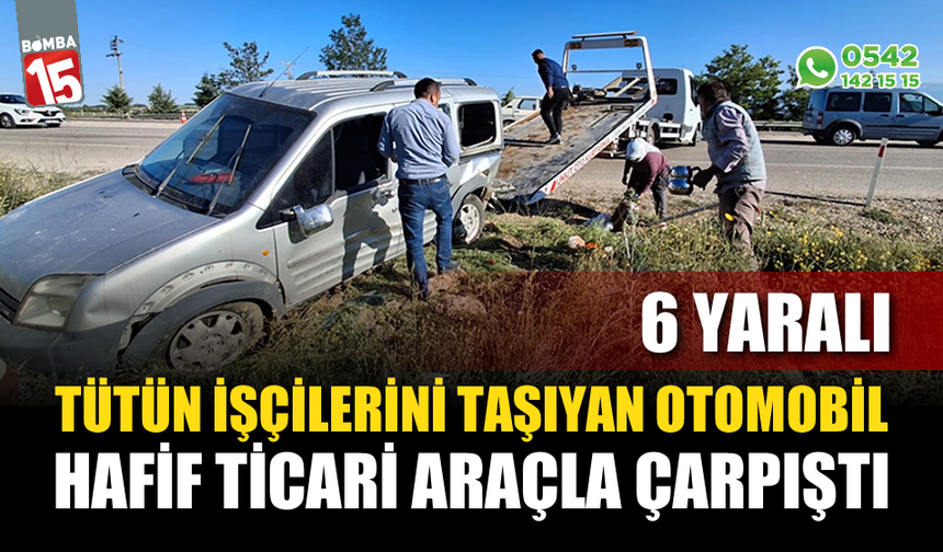 Otomobil, hafif ticari araçla kafa kafaya çarpıştı
