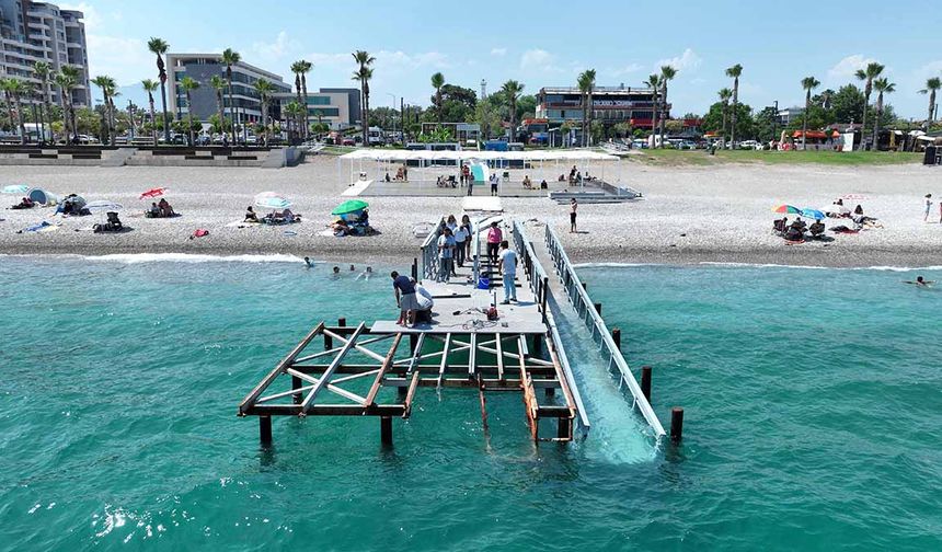 Antalya Konyaaltı ve Lara sahillerinde  Engelsiz Plajlar sezona hazırlanıyor