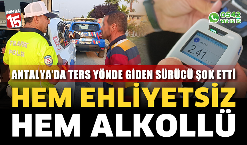 Ters yönde giden kamyonet sürücüsü 2.41 promil alkollü çıktı