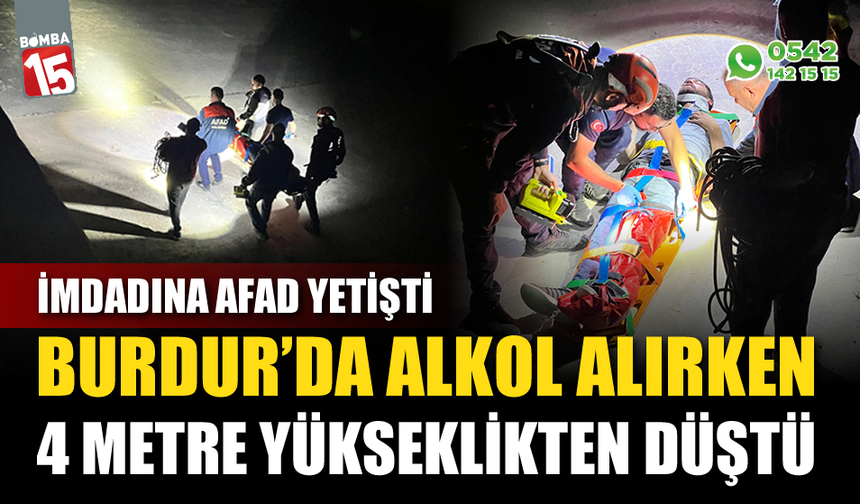 Baraj kenarında alkol alırken 4 metre yükseklikten düştü