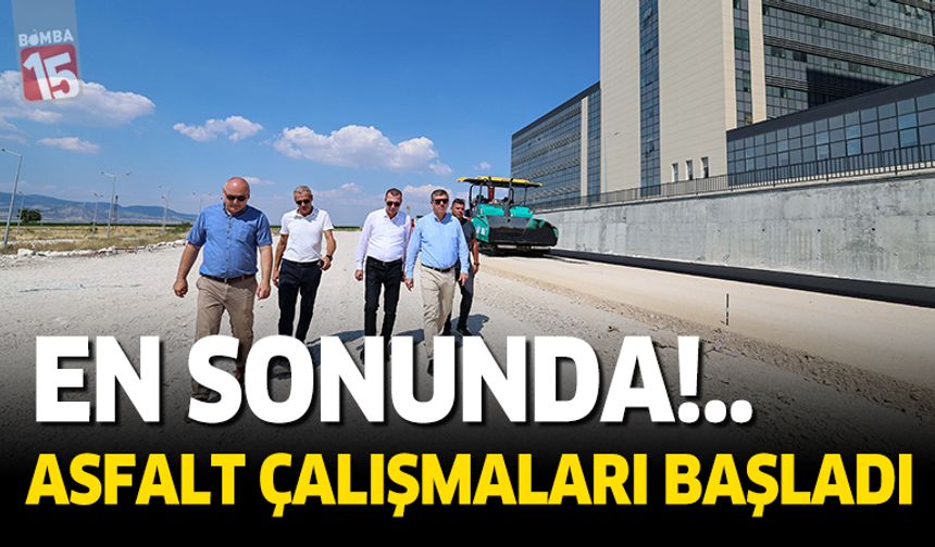 Burdur Devlet Hastanesi altına asfalt çalışmaları sonunda başladı
