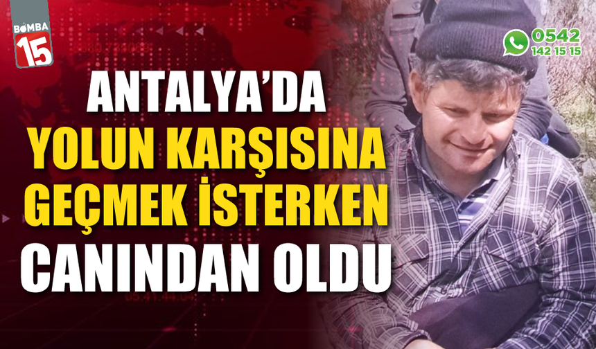 Yolun karşısına geçmek isterken hayatını kaybetti