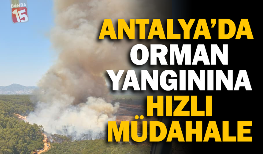 Antalya'da orman yangınına hızlı müdahale