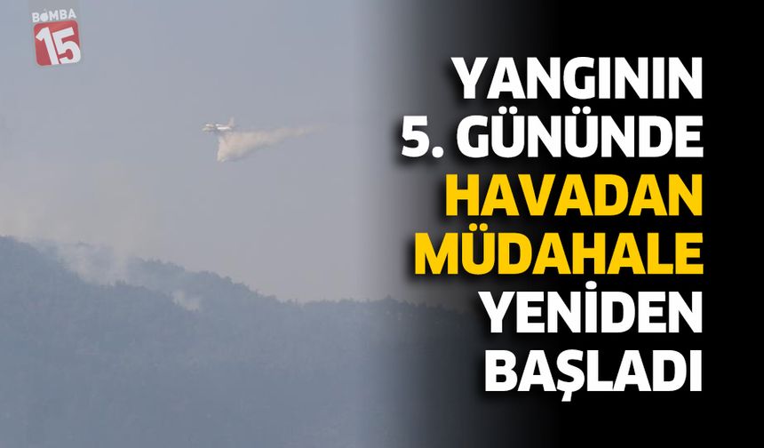 Yangının 5. Gününde Havadan Müdahale Yeniden Başladı