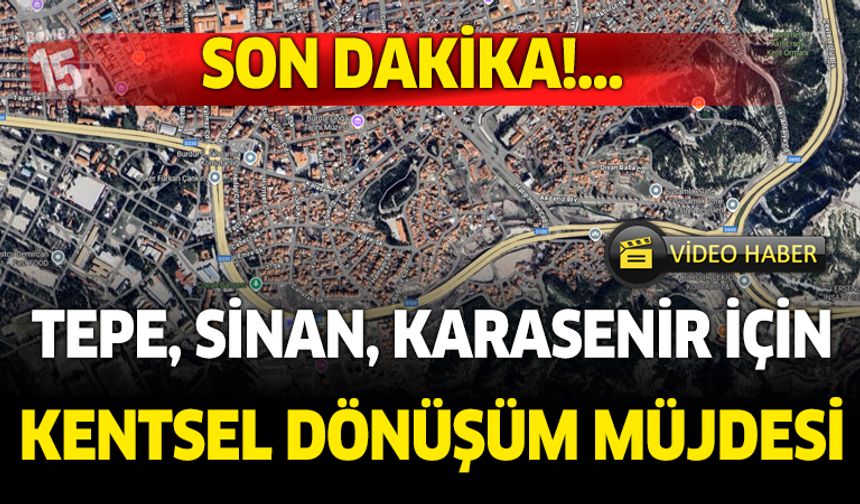 Burdur'da Tepe, Sinan ve Karasenir Mahallelerine kentsel dönüşüm müjdesi