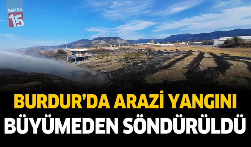 Burdur Bucak'ta arazi yangını itfaiye ekiplerince söndürüldü