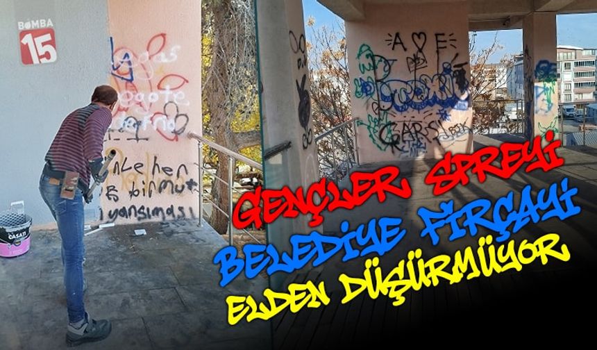 Burdur Tren Garı Üst Geçidinde Bitmeyen “Boya – Yazı” Düellosu